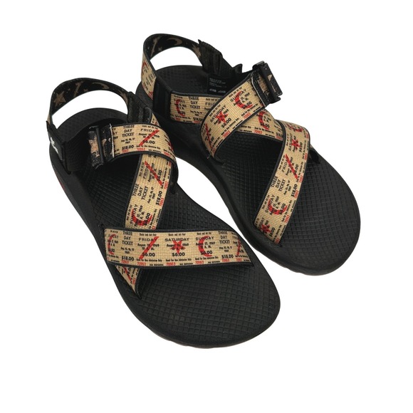 Chaco Shoes - Chaco Z/Cloud Woodstock 50th Anniversary Sandals Womens 8 Black Ticket